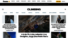 What Climbing.com website looked like in 2023 (1 year ago)