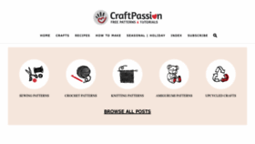 What Craftpassion.com website looked like in 2023 (1 year ago)