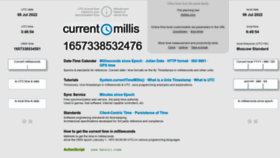 What Currentmillis.com website looked like in 2023 (1 year ago)