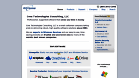 What Coretechnologies.com website looked like in 2023 (1 year ago)