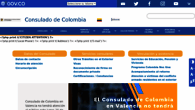 What Consulado.gov.co website looked like in 2023 (1 year ago)