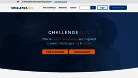 What Challenge.gov website looked like in 2023 (1 year ago)