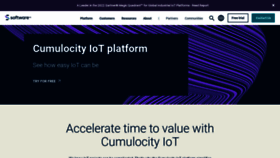 What Cumulocity.com website looked like in 2023 (1 year ago)