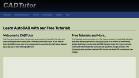 What Cadtutor.net website looked like in 2023 (1 year ago)