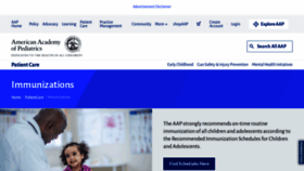 What Cispimmunize.org website looked like in 2023 (1 year ago)