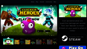 What Clickerheroes.com website looked like in 2023 (1 year ago)