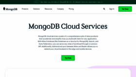 What Cloud.mongodb.com website looked like in 2023 (1 year ago)