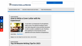 What Coverlettersandresume.com website looked like in 2023 (1 year ago)