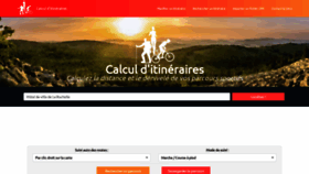 What Calculitineraires.fr website looked like in 2023 (2 years ago)