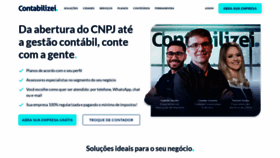 What Contabilizei.com.br website looked like in 2023 (2 years ago)