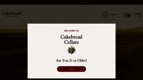 What Cakebread.com website looked like in 2023 (1 year ago)