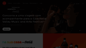 What Coca-cola.com.br website looked like in 2023 (1 year ago)