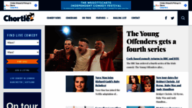 What Chortle.co.uk website looked like in 2023 (2 years ago)