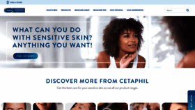 What Cetaphil.com website looked like in 2023 (1 year ago)