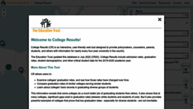 What Collegeresults.org website looked like in 2023 (1 year ago)