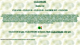 What Cleanis.de website looked like in 2023 (3 years ago)