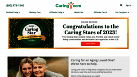 What Caring.com website looked like in 2023 (1 year ago)