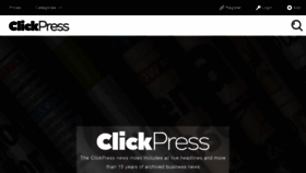 What Clickpress.com website looked like in 2023 (1 year ago)