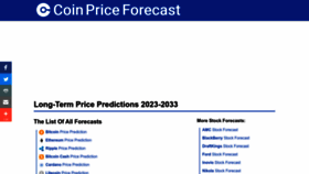 What Coinpriceforecast.com website looked like in 2023 (1 year ago)