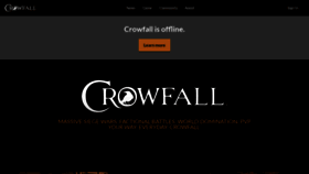 What Crowfall.com website looked like in 2023 (1 year ago)