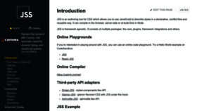 What Cssinjs.org website looked like in 2023 (2 years ago)