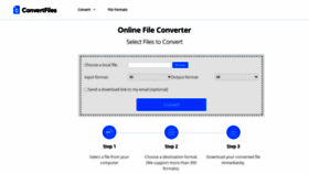 What Convertfiles.com website looked like in 2023 (1 year ago)
