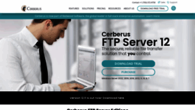 What Cerberusftp.com website looked like in 2023 (1 year ago)