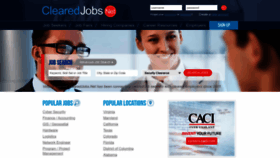 What Clearedjobs.net website looked like in 2023 (1 year ago)