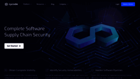 What Cycode.com website looked like in 2023 (1 year ago)