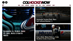What Coloradohockeynow.com website looked like in 2023 (1 year ago)