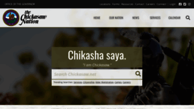 What Chickasaw.net website looked like in 2023 (1 year ago)