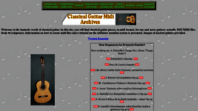 What Classicalguitarmidi.com website looked like in 2023 (1 year ago)