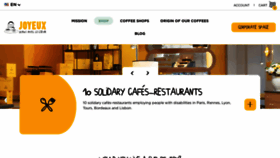 What Cafejoyeux.com website looked like in 2023 (1 year ago)