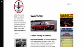 What Corvair.org website looked like in 2023 (1 year ago)