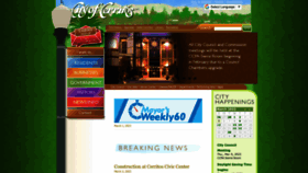 What Cerritos.us website looked like in 2023 (1 year ago)