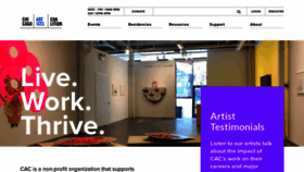 What Chicagoartistscoalition.org website looked like in 2023 (1 year ago)