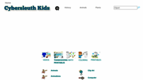 What Cybersleuth-kids.com website looked like in 2023 (1 year ago)