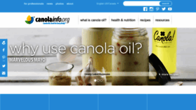 What Canolainfo.org website looked like in 2023 (1 year ago)