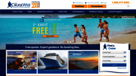 What Cruiseweb.com website looked like in 2023 (1 year ago)
