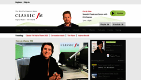 What Classicfm.co.uk website looked like in 2023 (1 year ago)