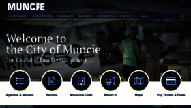 What Cityofmuncie.com website looked like in 2023 (1 year ago)