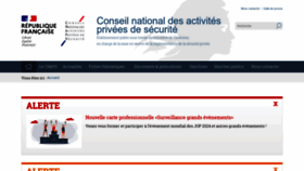 What Cnaps-securite.fr website looked like in 2023 (1 year ago)