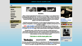 What Classic-audio.com website looked like in 2023 (2 years ago)