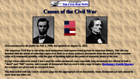 What Civilwarcauses.org website looked like in 2023 (1 year ago)