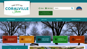 What Coralville.org website looked like in 2023 (1 year ago)