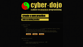 What Cyber-dojo.org website looked like in 2023 (1 year ago)