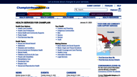 What Champlainhealthline.ca website looked like in 2023 (2 years ago)