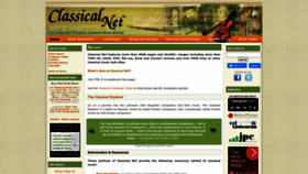 What Classical.net website looked like in 2023 (1 year ago)