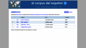 What Corpusdelespanol.org website looked like in 2023 (1 year ago)