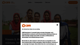 What Care.de website looked like in 2023 (1 year ago)